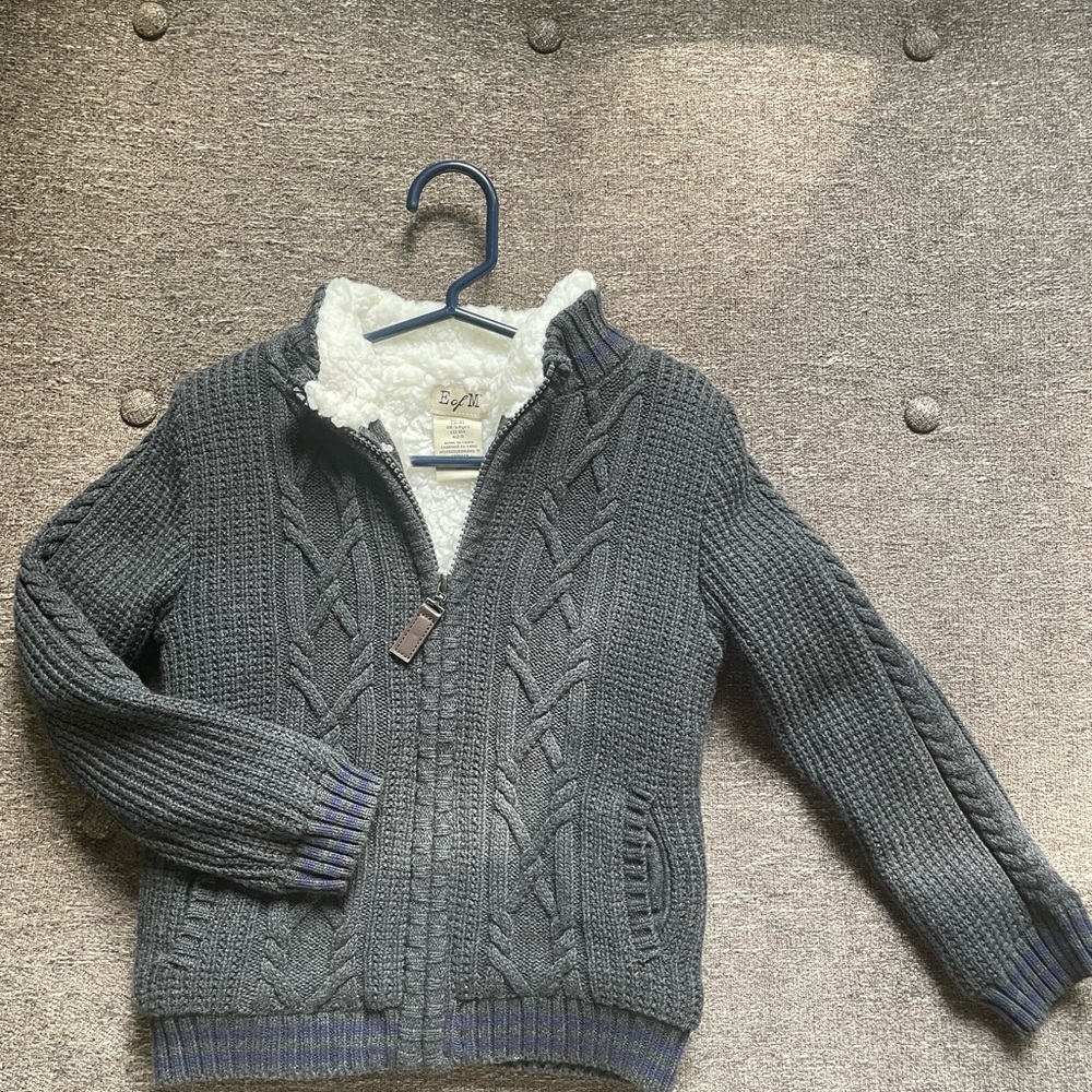 Fleece zip up sweater 4T